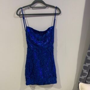 Lucy in the Sky Royal Blue Sequin Mini Dress